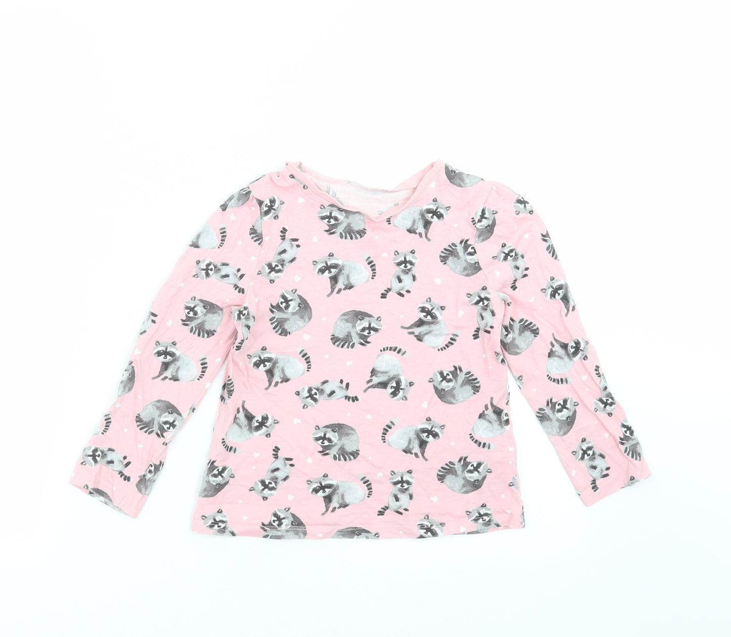 George Boys Pink    Pyjama Top Size 5-6 Years  - Raccoon