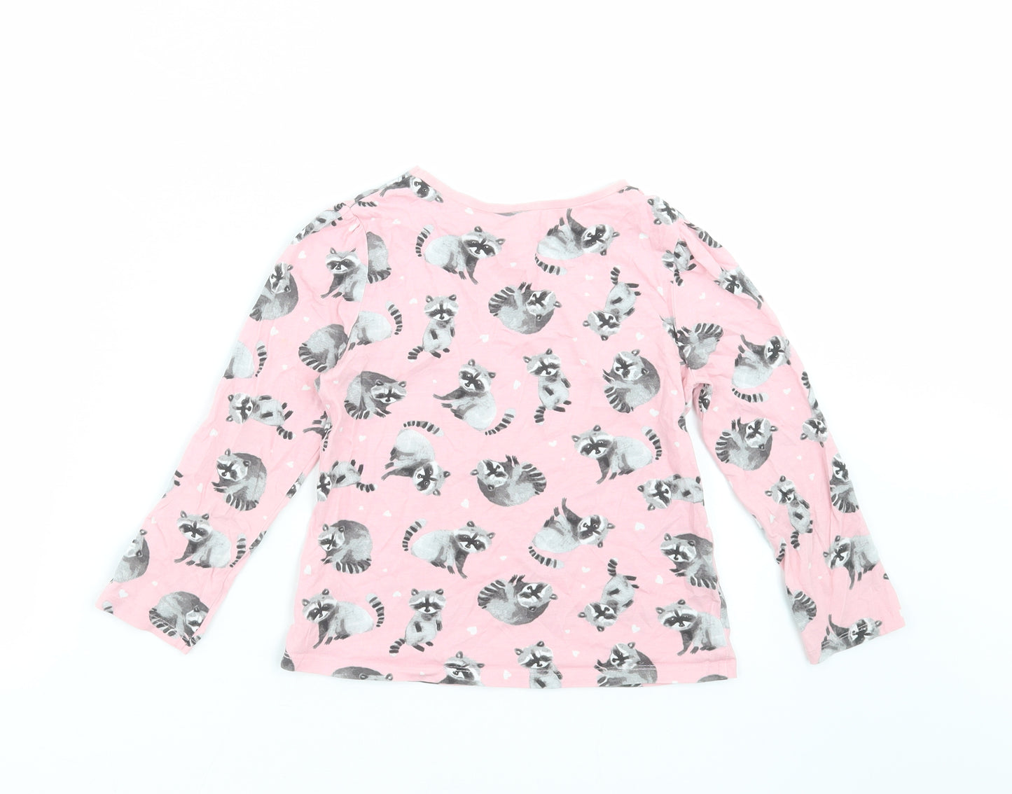 George Boys Pink    Pyjama Top Size 5-6 Years  - Raccoon