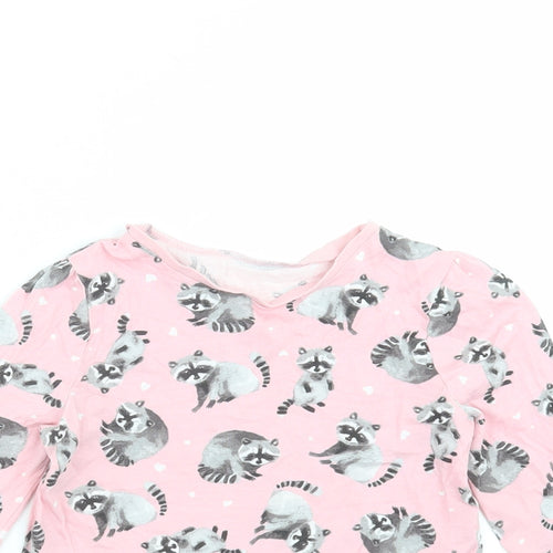George Boys Pink    Pyjama Top Size 5-6 Years  - Raccoon