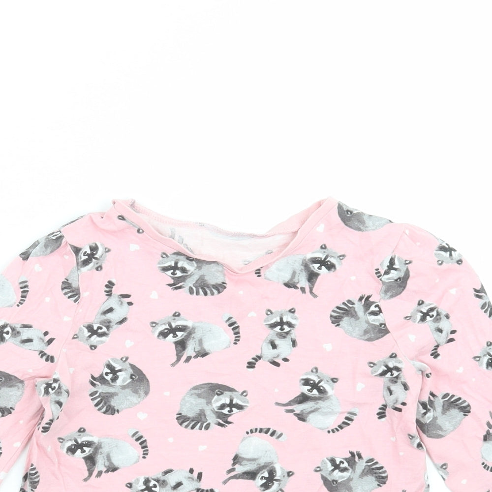 George Boys Pink    Pyjama Top Size 5-6 Years  - Raccoon