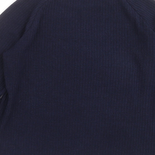 nowrain Womens Blue Striped Knit Pullover Jumper Size XL