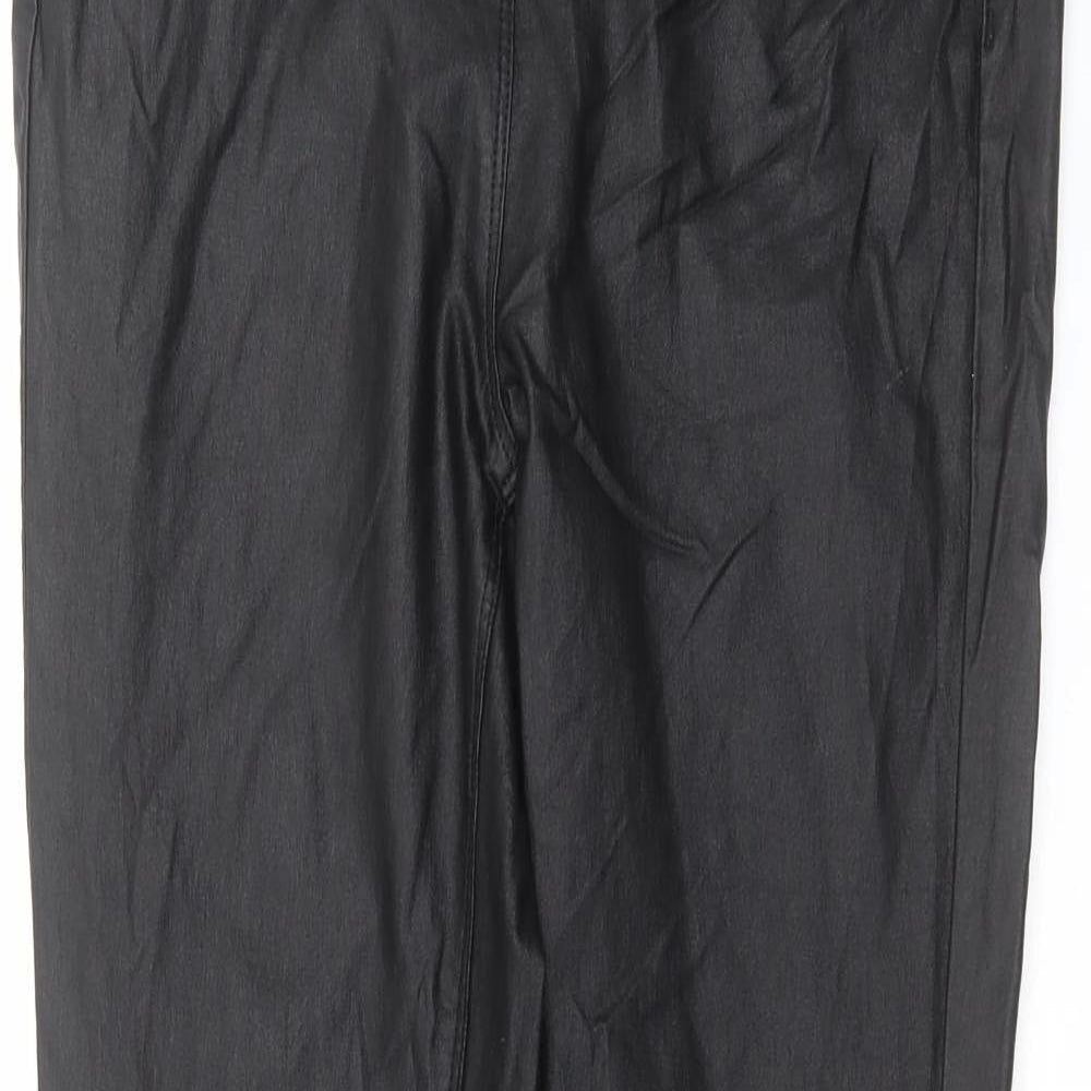 NEXT Womens Black   Jegging Jeans Size 14 L29 in - Wet look
