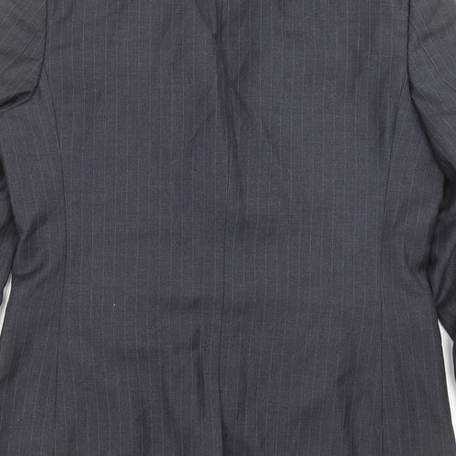George Mens Blue Striped  Jacket Suit Jacket Size 36