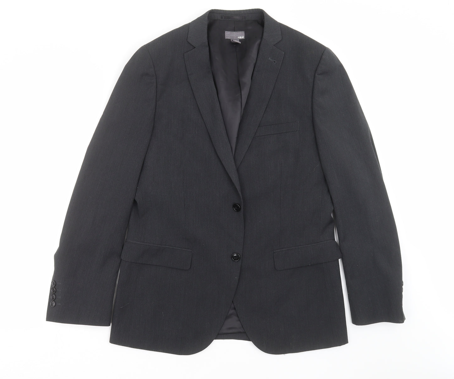 H&M Mens Grey   Jacket Suit Jacket Size 42