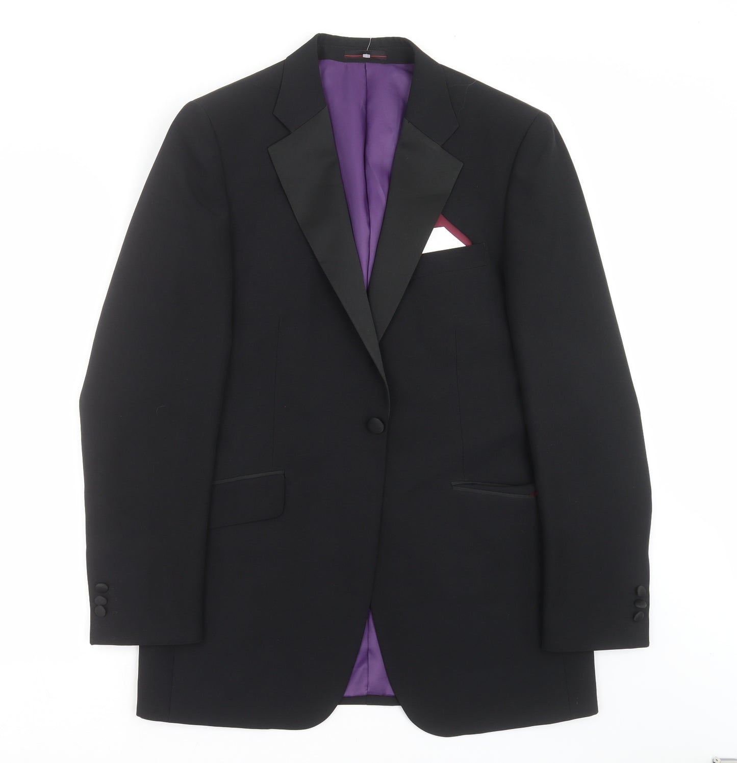 1860 Menswear Mens Black   Jacket Suit Jacket Size 40