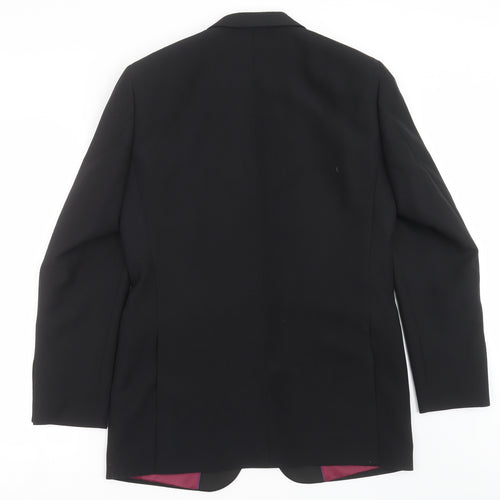 1860 Menswear Mens Black   Jacket Suit Jacket Size 40