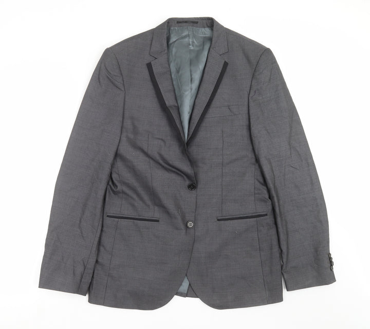 River Island Mens Grey Jacket Suit Jacket Size 40