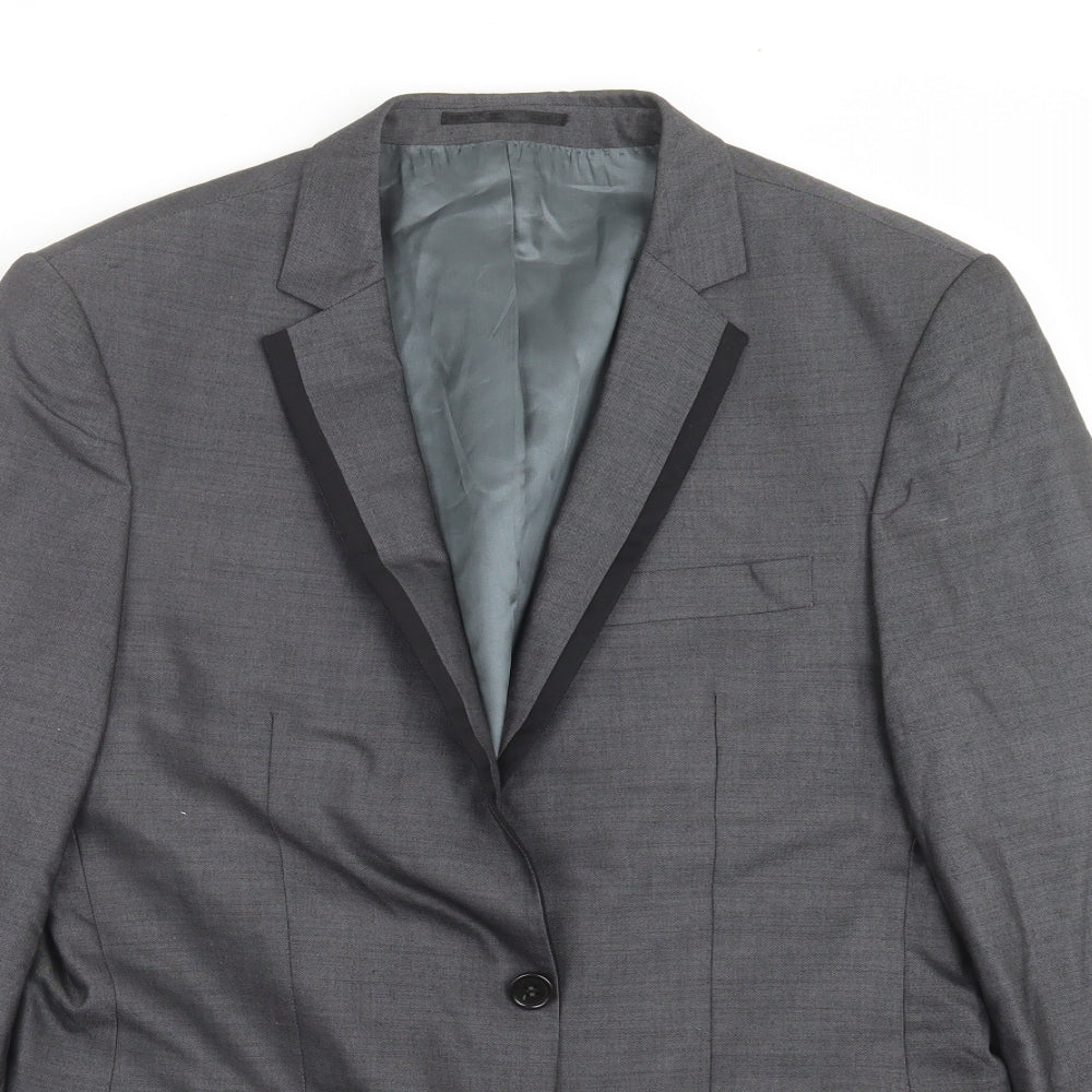River Island Mens Grey   Jacket Suit Jacket Size 40