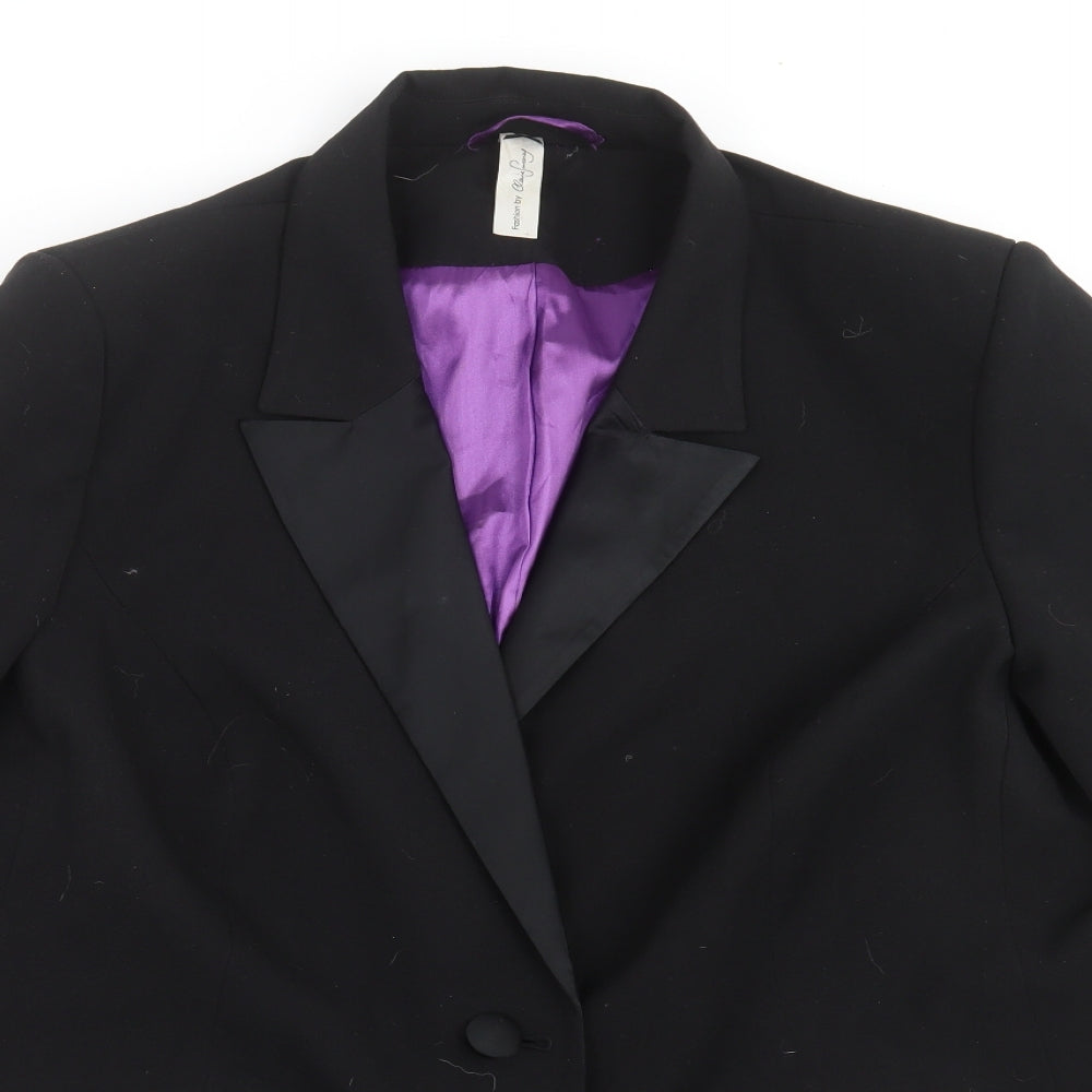 fashion by claire Womens Black   Jacket Suit Jacket Size 30