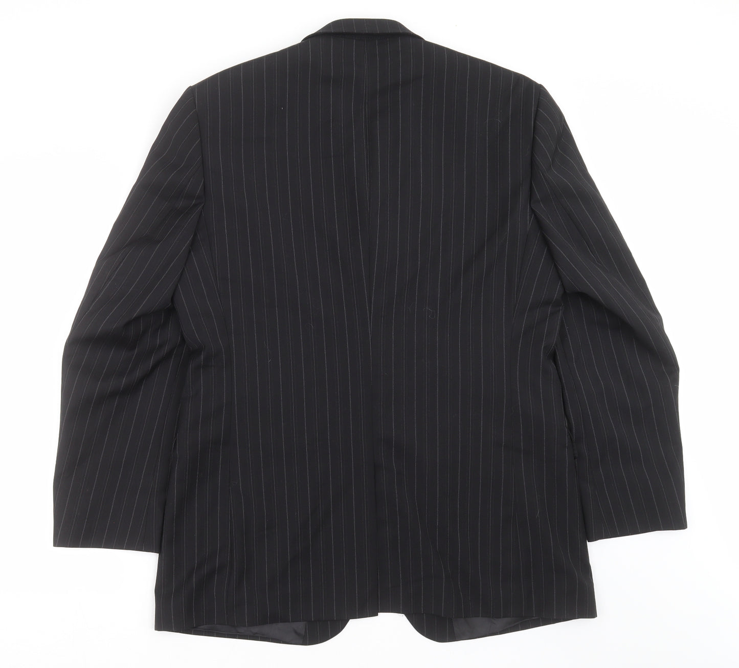 Karl Jackson Mens Black Striped  Jacket Suit Jacket Size 42