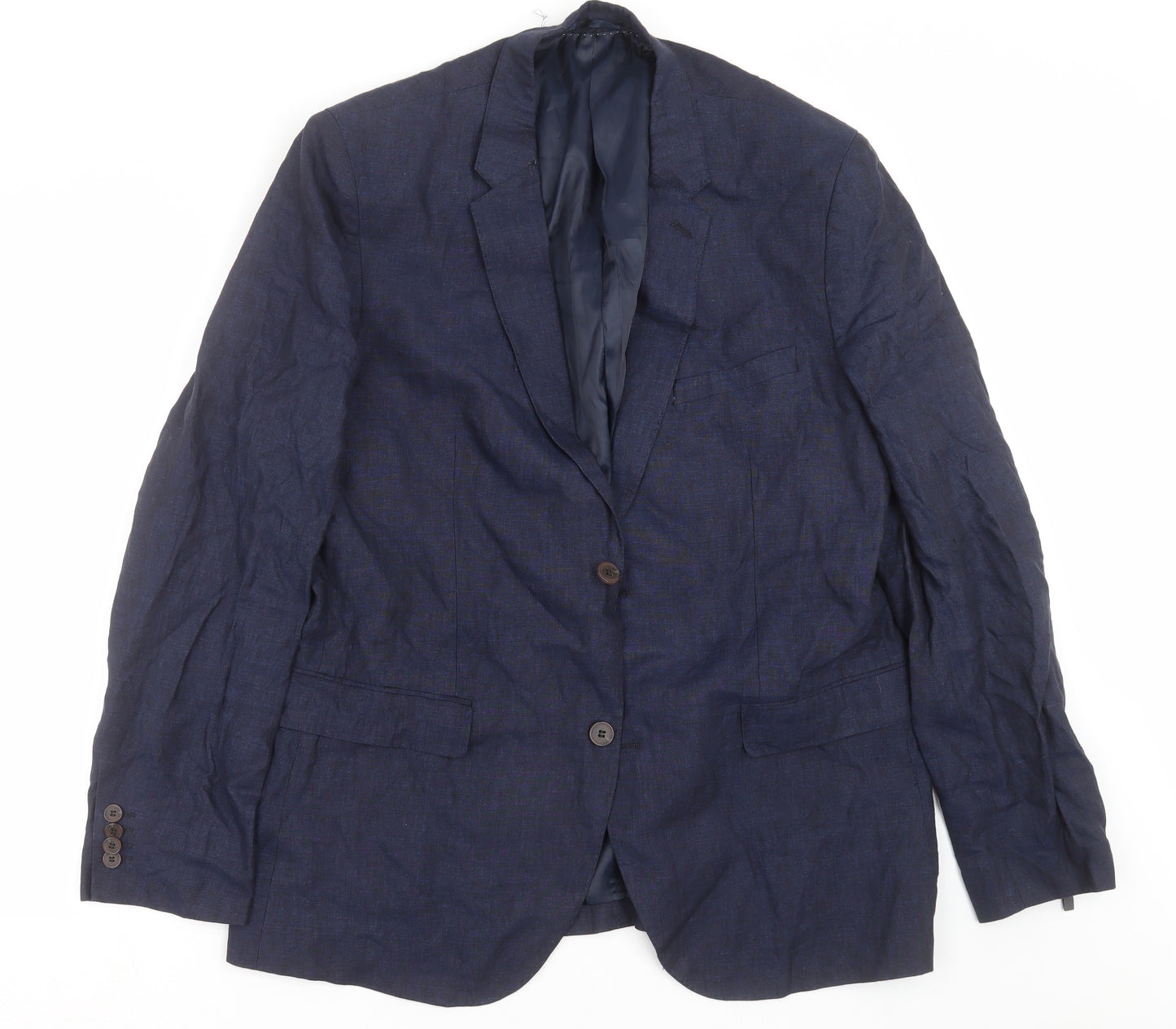 H&M Mens Blue   Jacket Suit Jacket Size 46