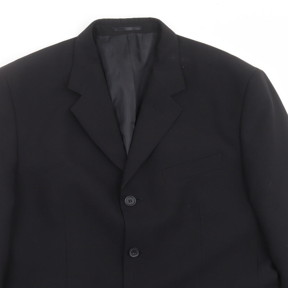 George Mens Black   Jacket Suit Jacket Size 40