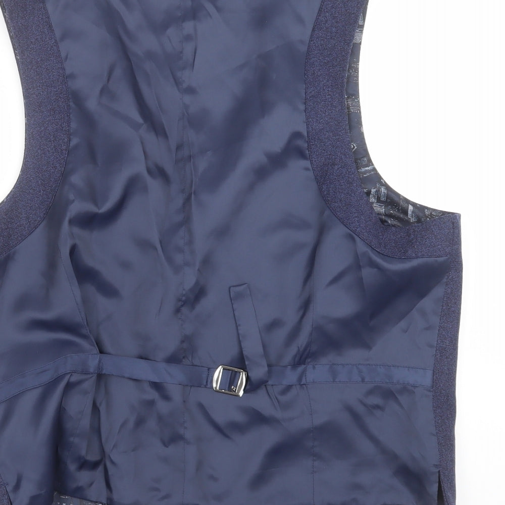 TM Lewin   Mens Blue   Jacket Suit Waistcoat Size 42