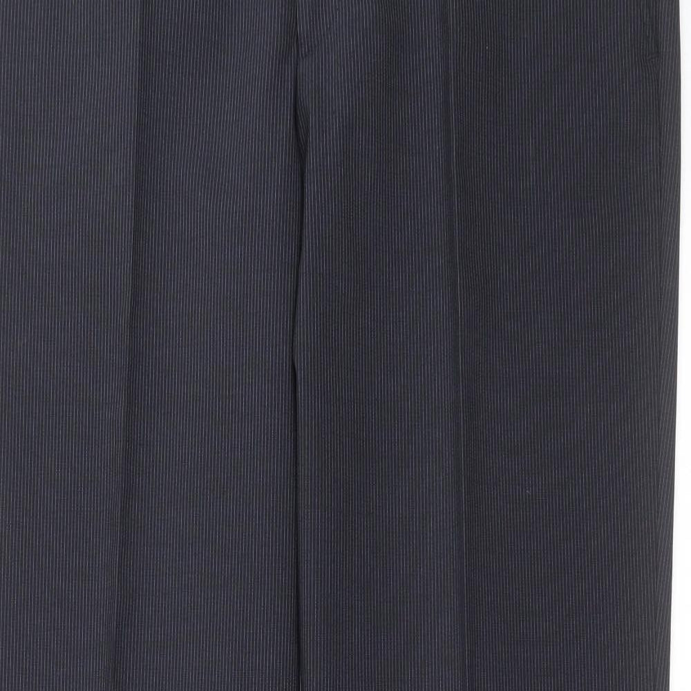 Benvenuto Mens Blue Striped  Trousers  Size 34 in L32 in