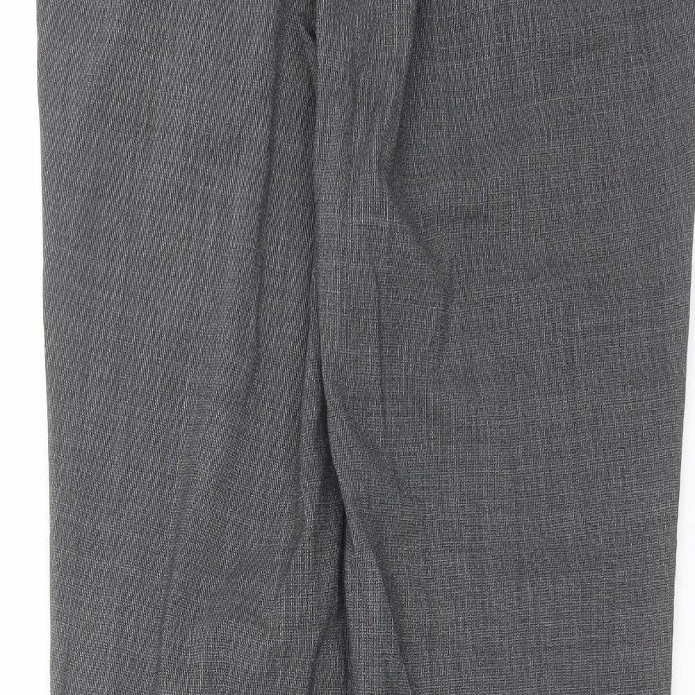Preworn Mens Grey Geometric  Trousers  Size 34 in L32 in