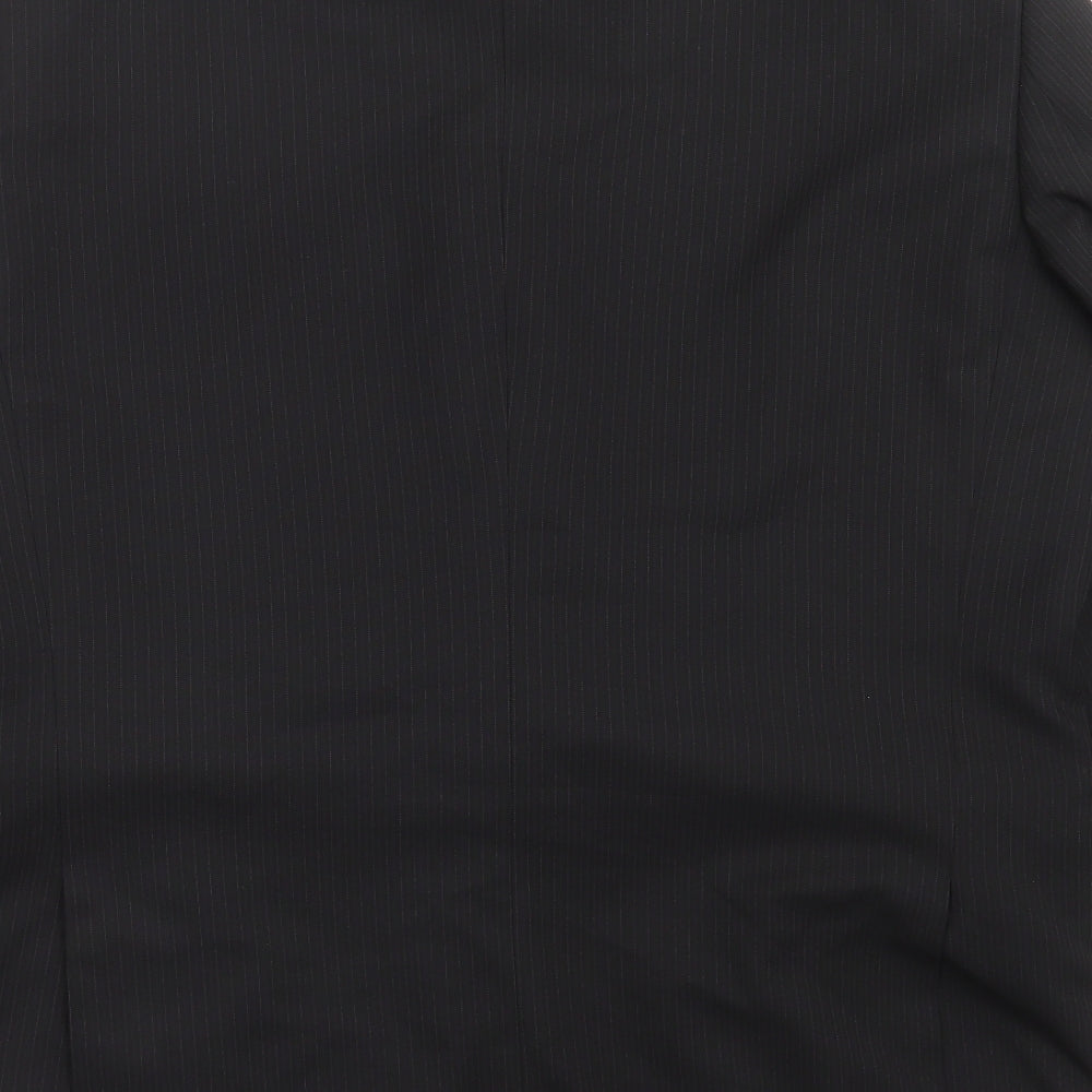 F&F Mens Black Striped  Jacket Suit Jacket Size 46