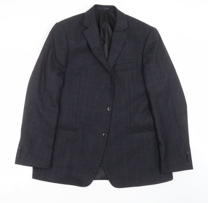 ALFREDO Mens Blue Check Jacket Suit Jacket Size 46