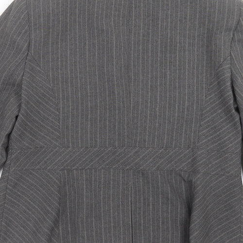 shopdirect Womens Grey Striped  Jacket Suit Jacket Size 16