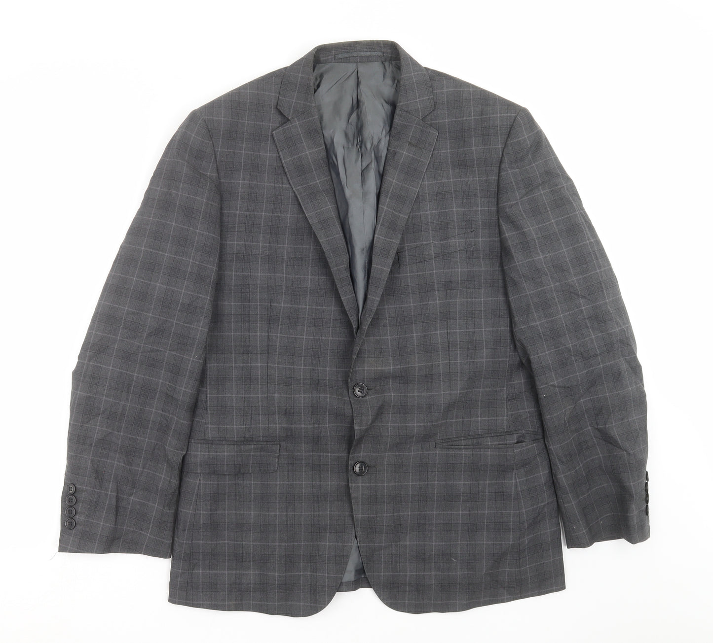 MOSS  Mens Grey Check  Jacket Suit Jacket Size 40  - Tailored fit