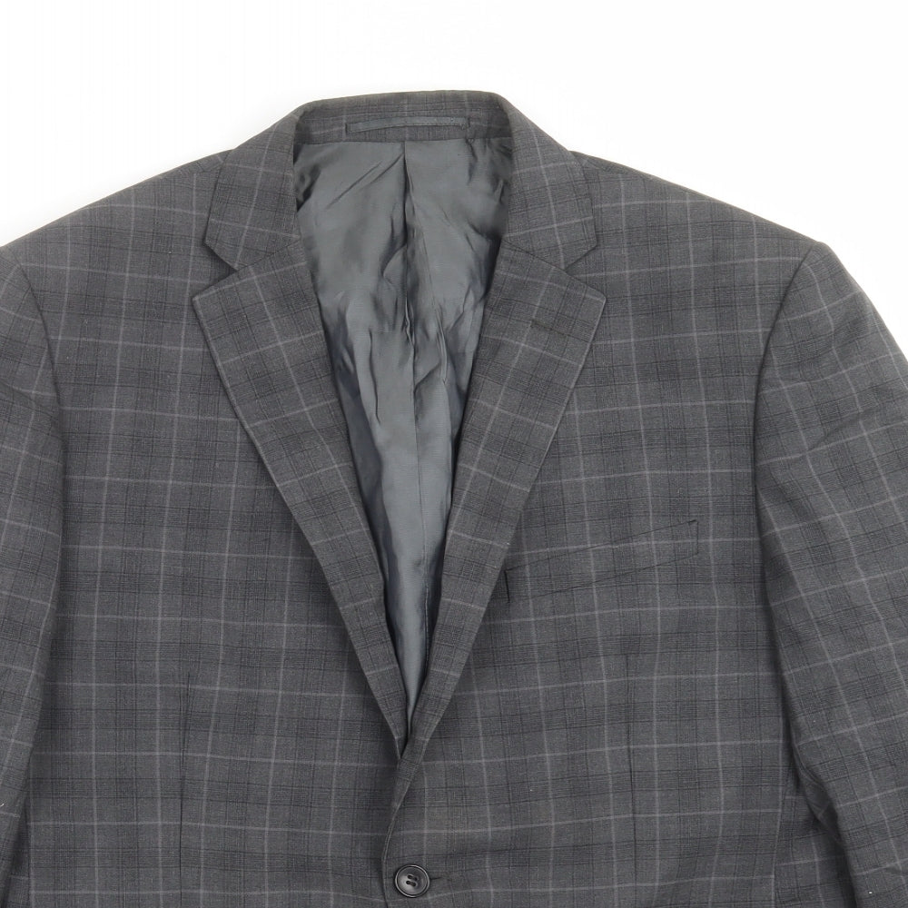 MOSS  Mens Grey Check  Jacket Suit Jacket Size 40  - Tailored fit