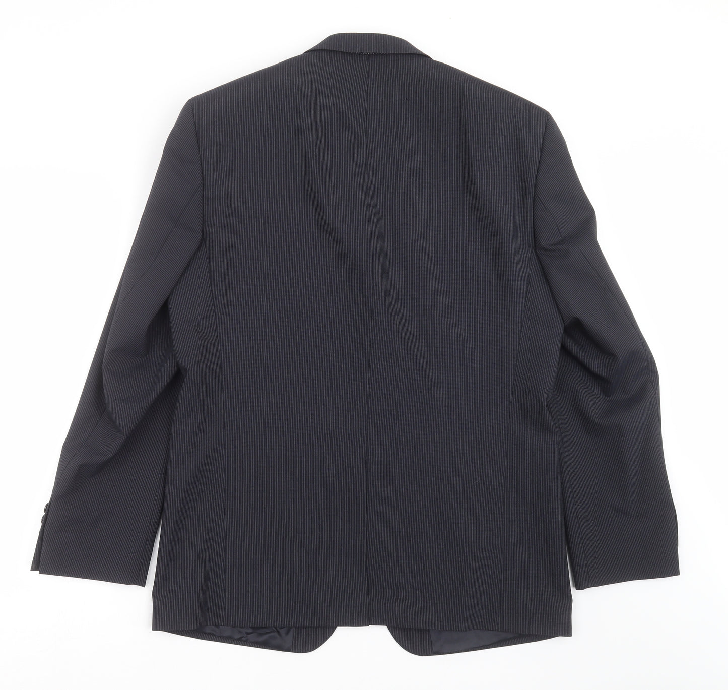 MODERN MIX Mens Blue Striped  Jacket Suit Jacket Size 40