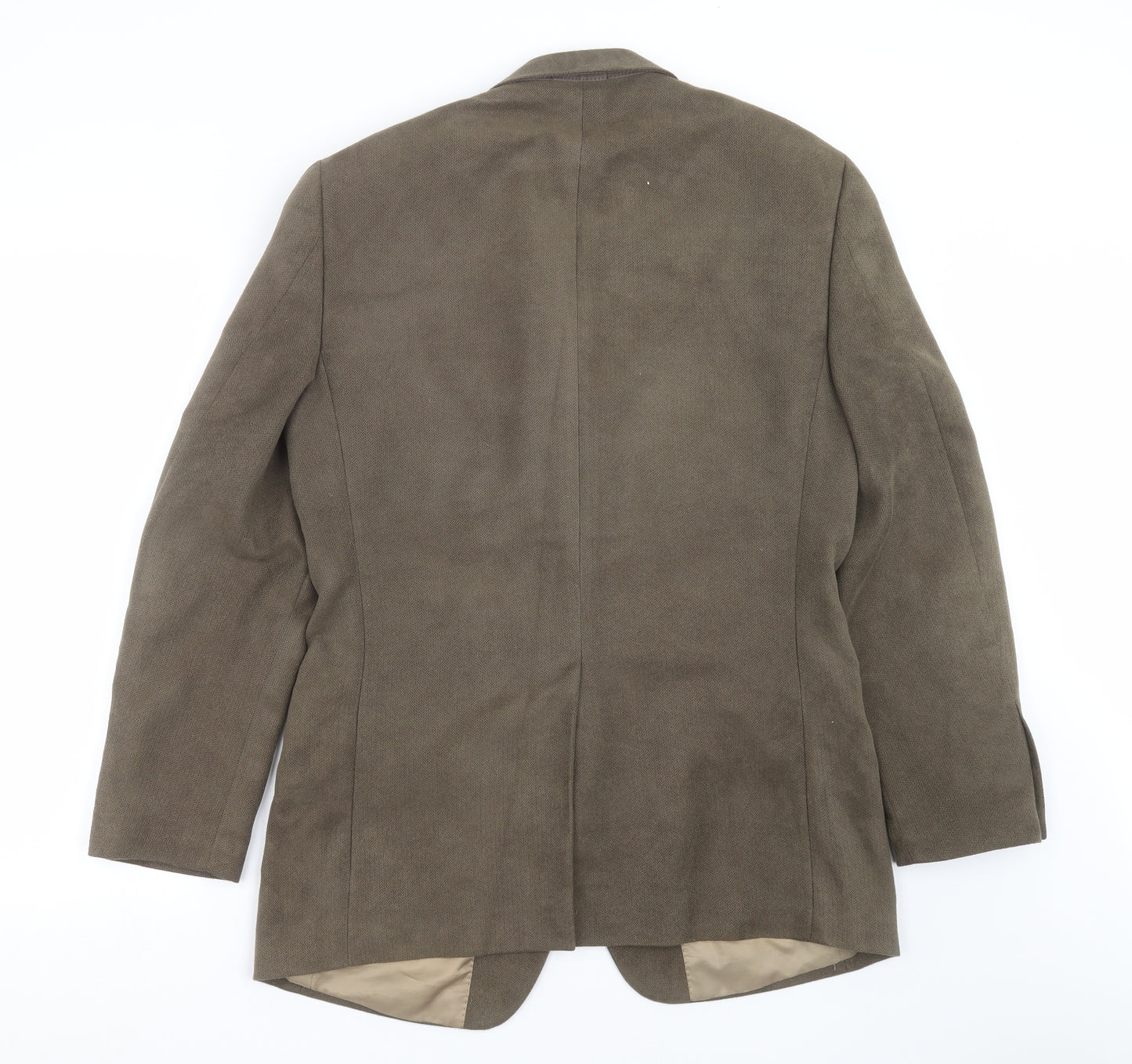 GREENWOODS Mens Brown Herringbone  Jacket Suit Jacket Size 38