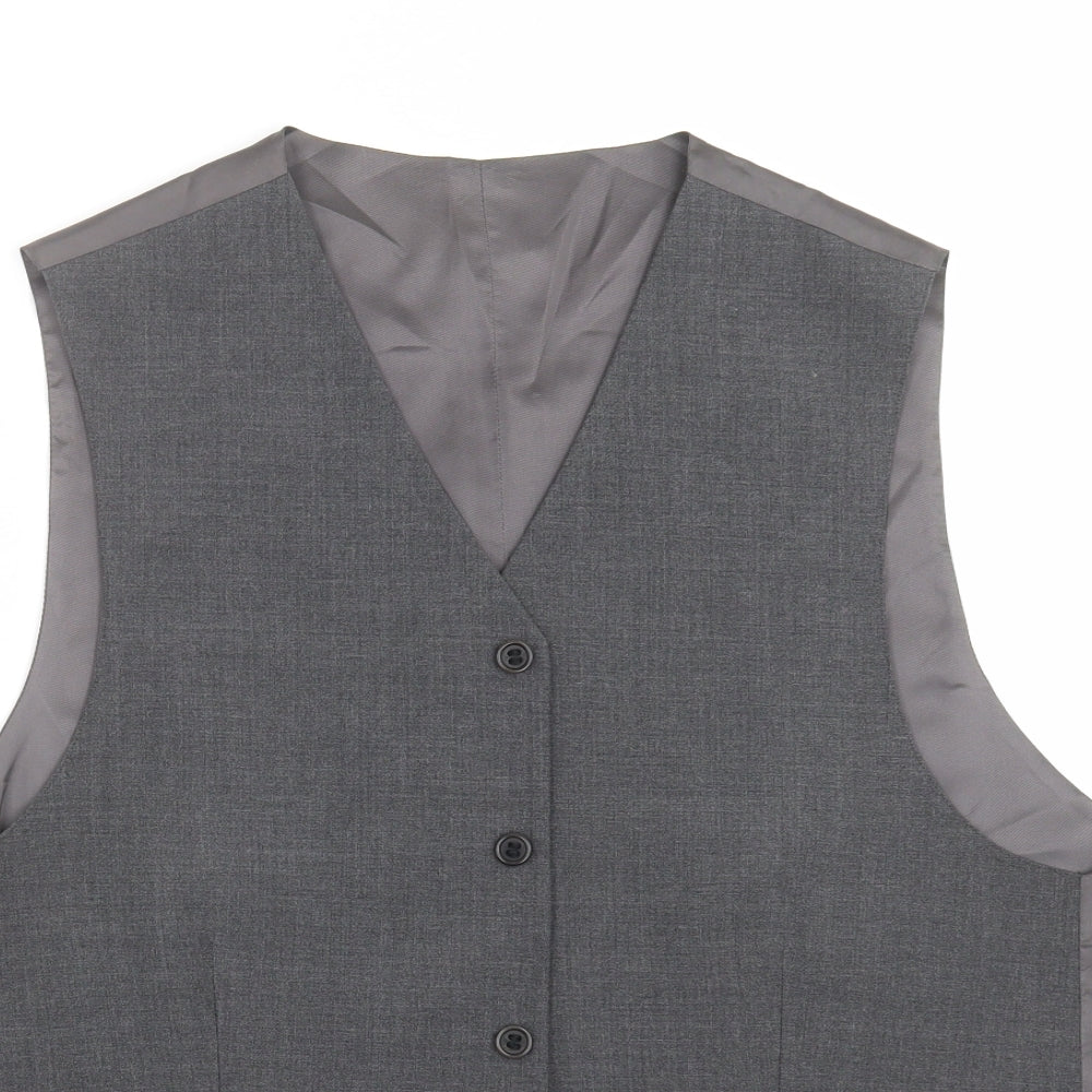 Preworn Mens Grey   Jacket Suit Waistcoat Size 42