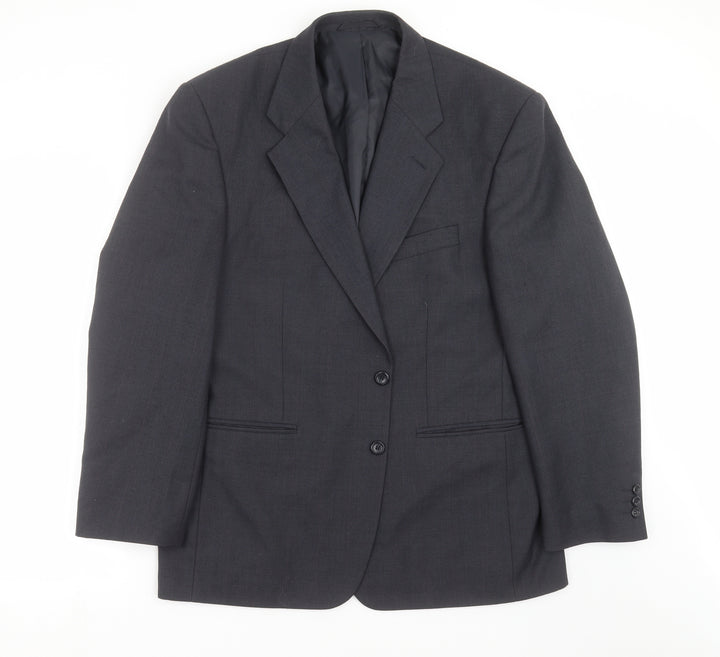Pinstripe Mens Blue Striped  Jacket Suit Jacket Size 44