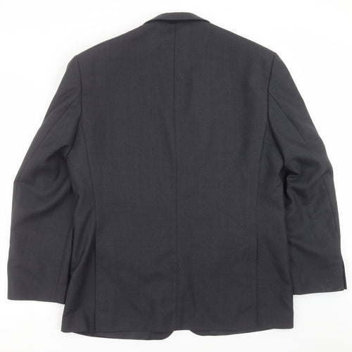 Pinstripe Mens Blue Striped  Jacket Suit Jacket Size 44