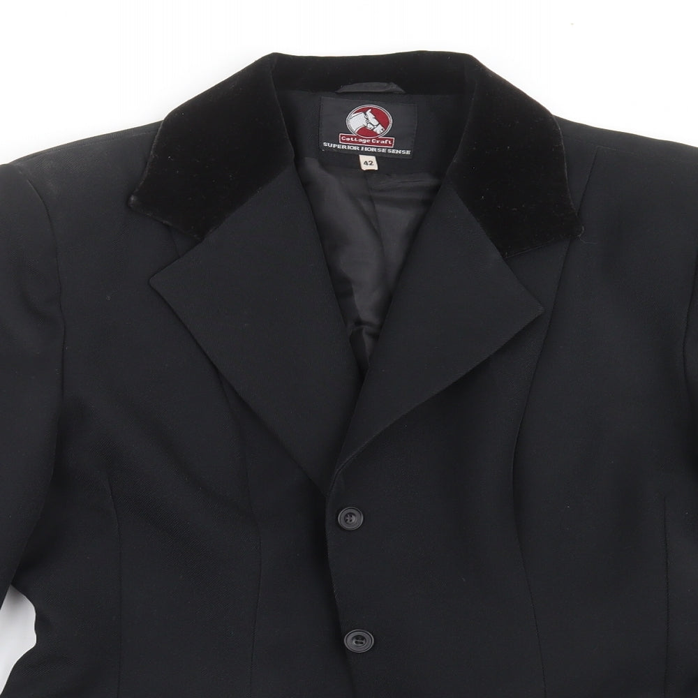 cottage craft Womens Black   Jacket Suit Jacket Size 14  - Equestrian