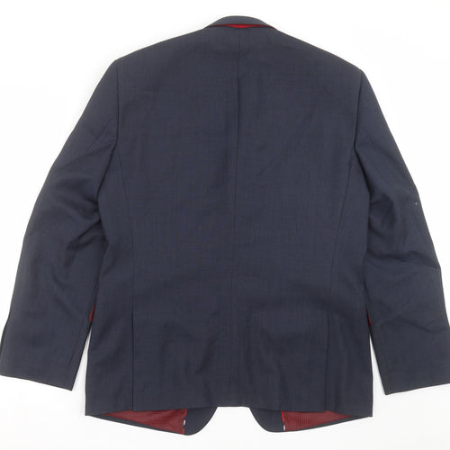 NEXT Mens Blue Geometric  Jacket Suit Jacket Size 42  - Tailored fit