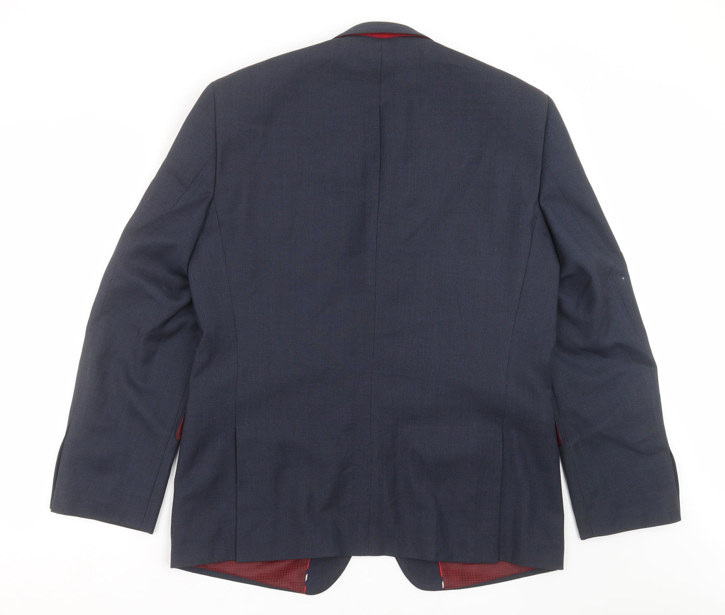 NEXT Mens Blue Geometric  Jacket Suit Jacket Size 42  - Tailored fit