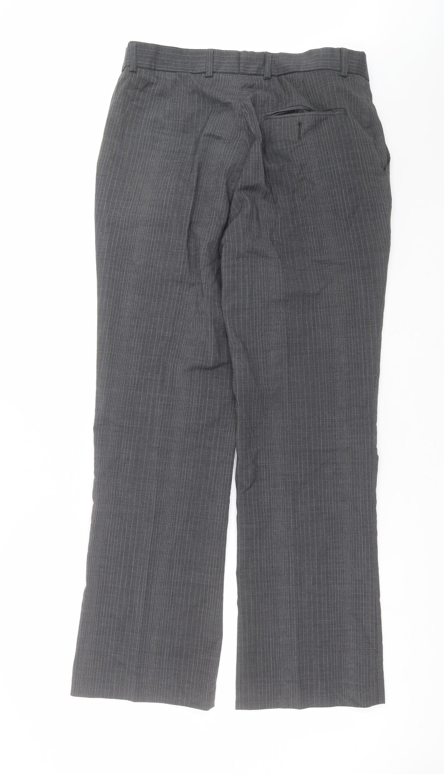 Burton Mens Grey Striped  Trousers  Size 34 in L31 in