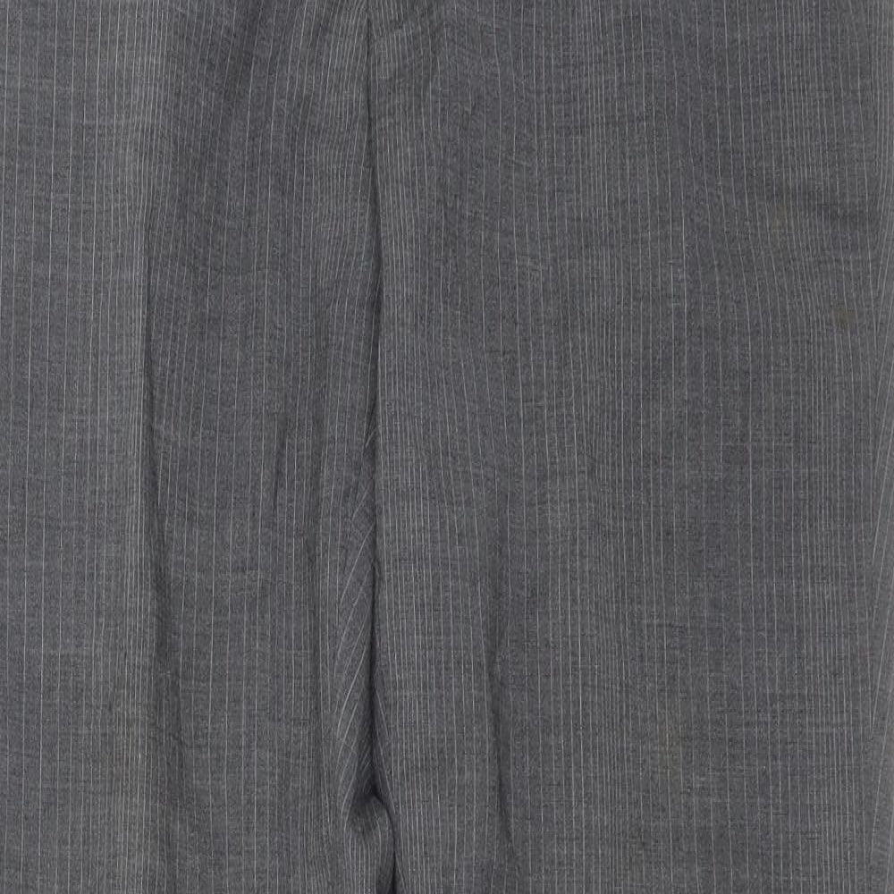 Burton Mens Grey Striped  Trousers  Size 34 in L31 in