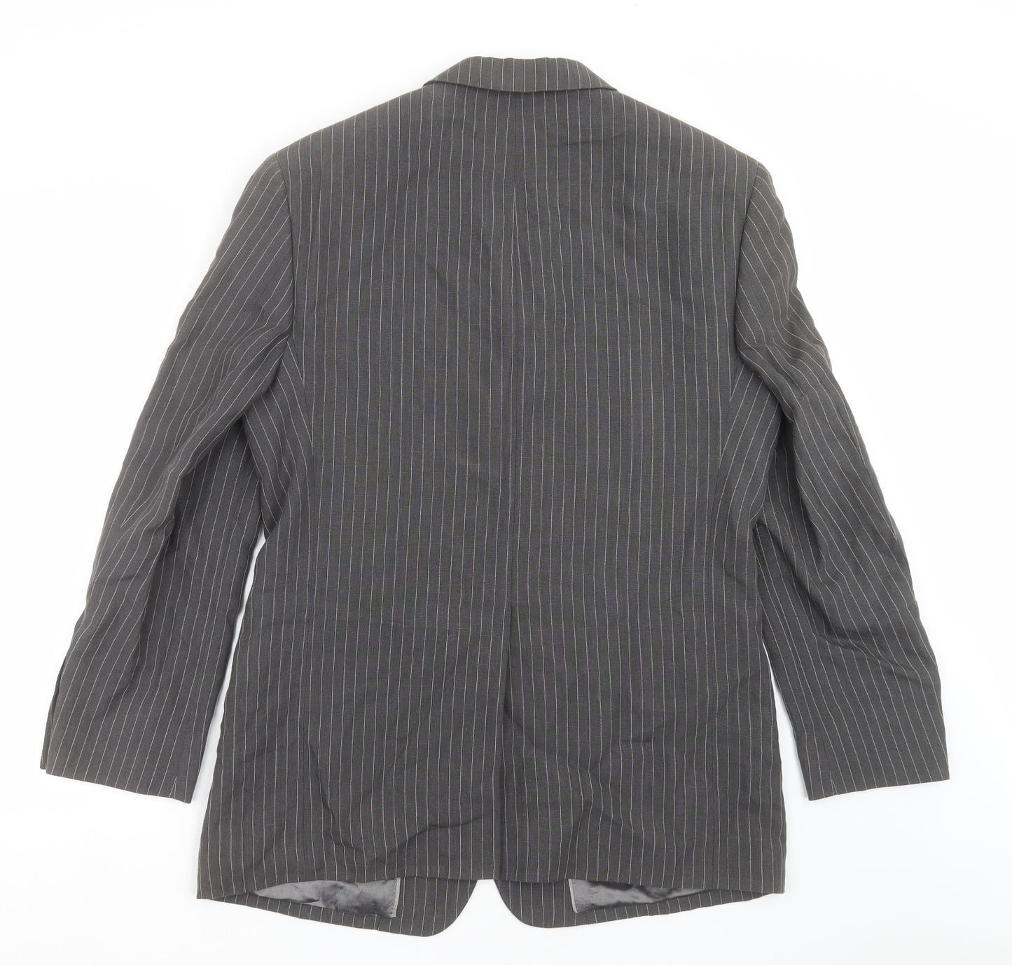 NEXT Mens Grey Striped  Jacket Suit Jacket Size 38