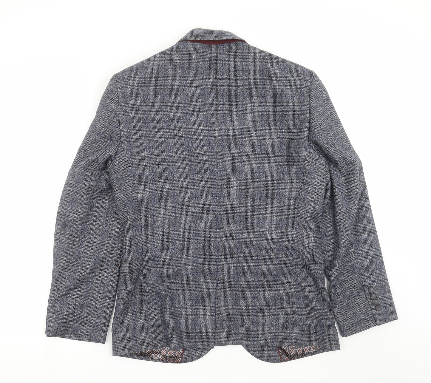 NEXT Mens Blue Check  Jacket Suit Jacket Size 40