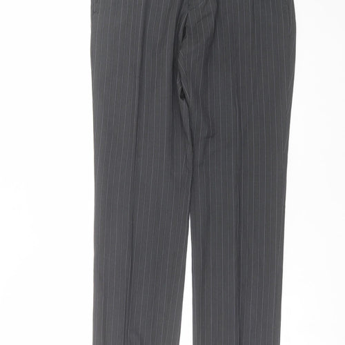 Red Herring Mens Grey Striped  Trousers  Size 32 in L33 in