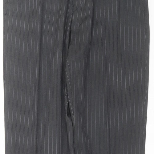 Red Herring Mens Grey Striped  Trousers  Size 32 in L33 in