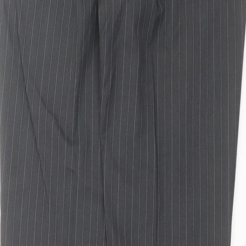 Red Herring Mens Grey Striped  Trousers  Size 32 in L33 in