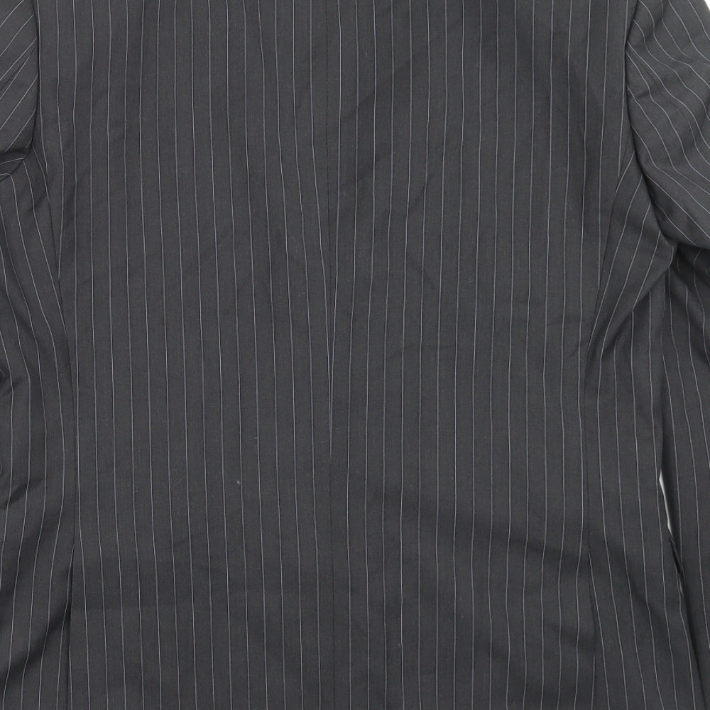 Red Herring Mens Grey Striped  Jacket Suit Jacket Size 38