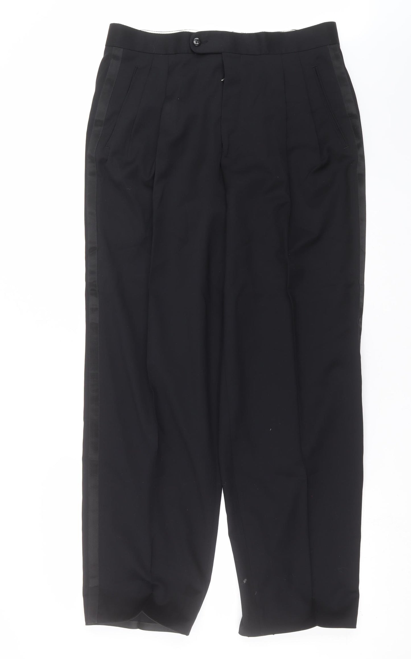 Preworn Mens Black   Trousers  Size 35 in L33 in