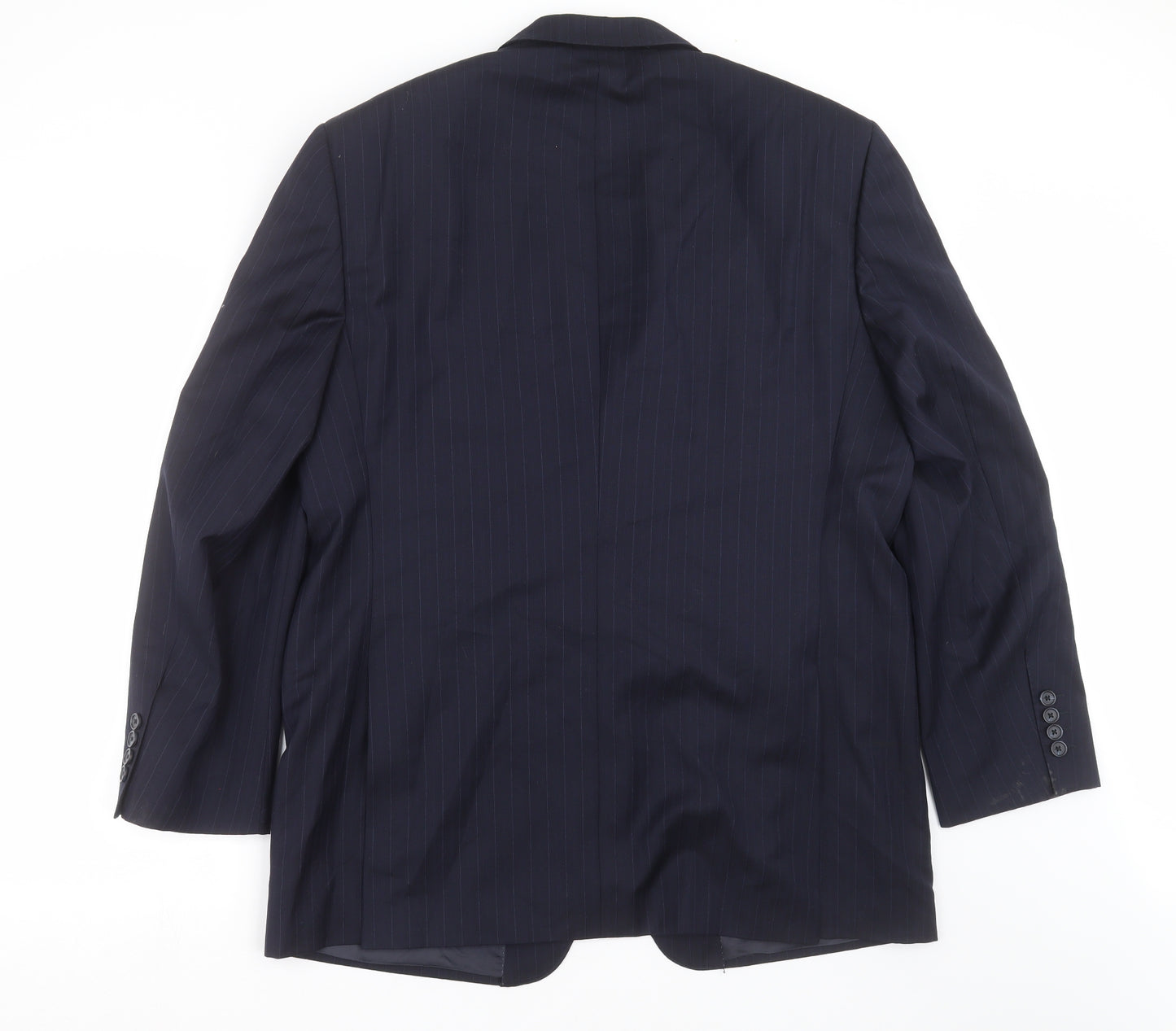 Marks and Spencer Mens Blue Striped  Jacket Suit Jacket Size 46