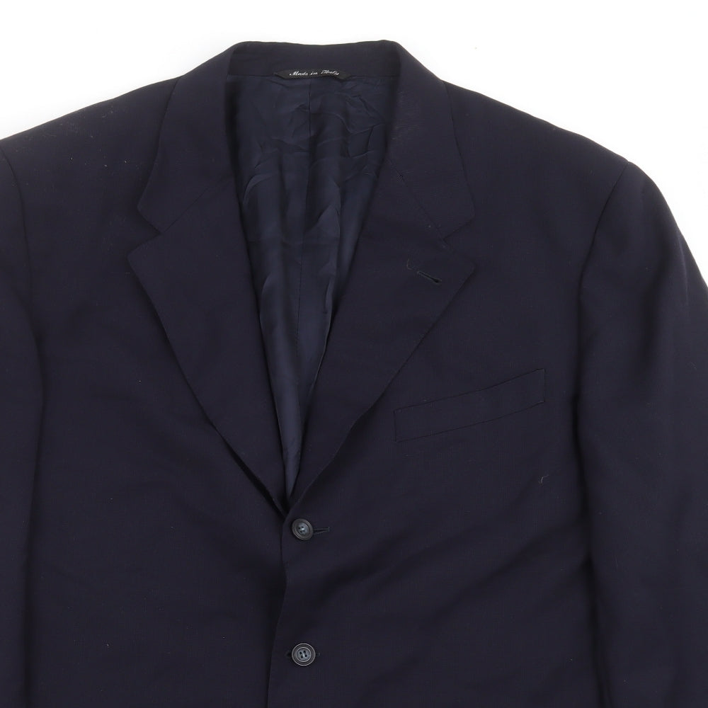Canali Mens Blue   Jacket Suit Jacket Size 46
