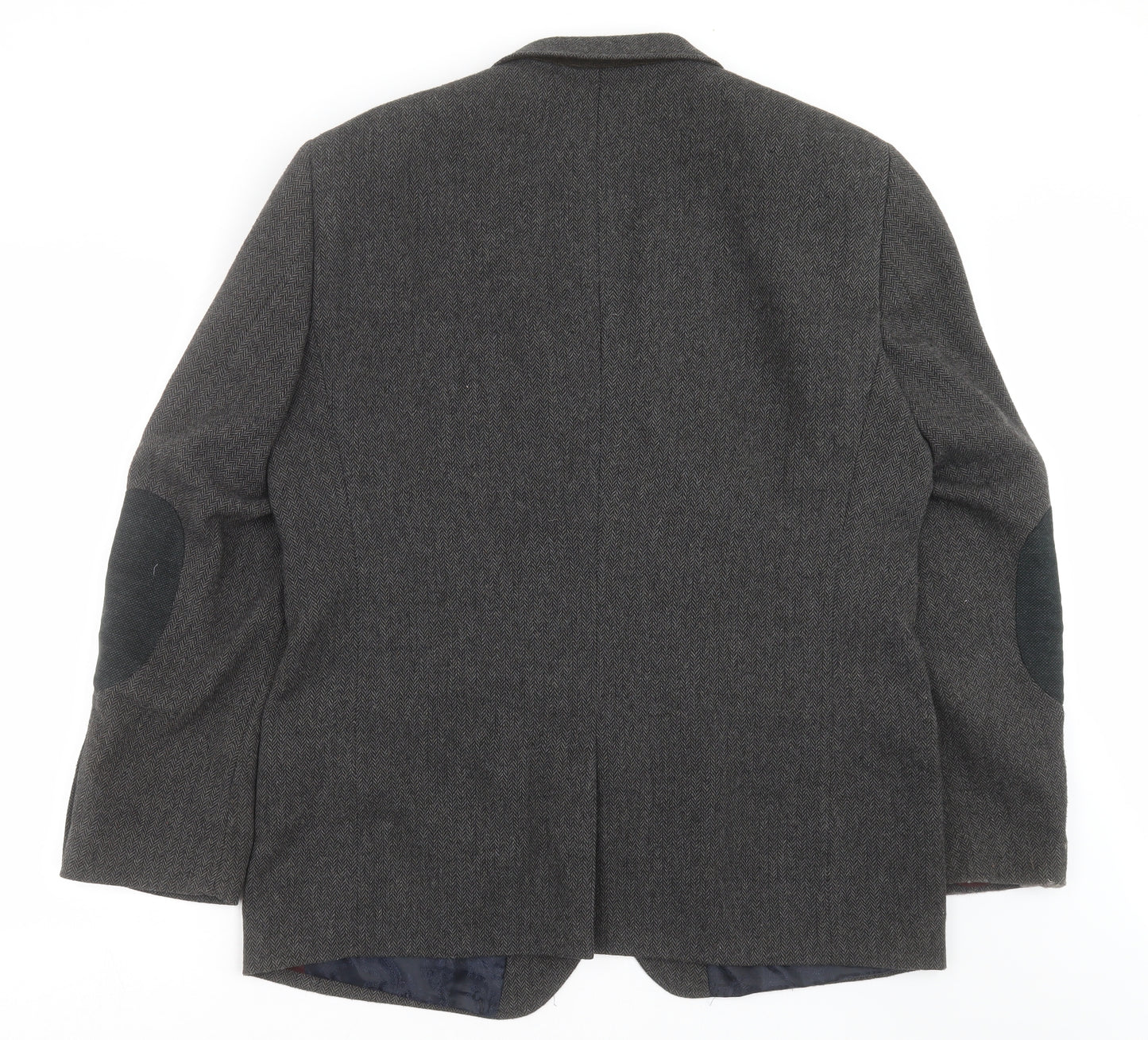 NEXT Mens Grey Herringbone  Jacket Suit Jacket Size 46