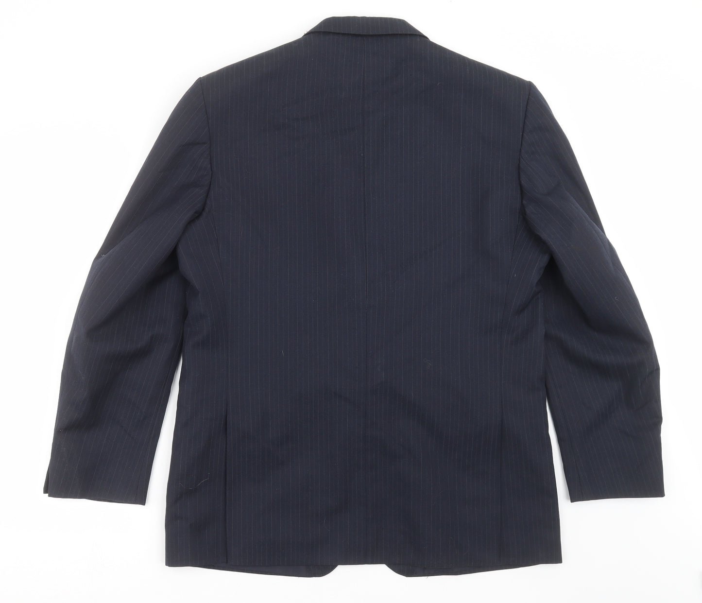 GREENWOODS Mens Blue Striped  Jacket Suit Jacket Size 42