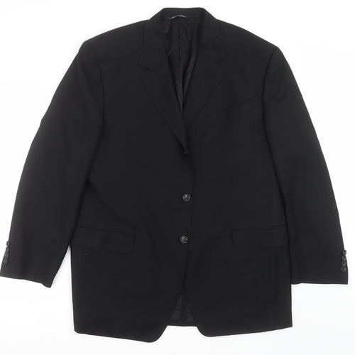 Canali Mens Black   Jacket Suit Jacket Size 48