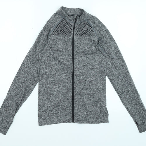 Workout Womens Grey   Full Zip Jumper Size 10