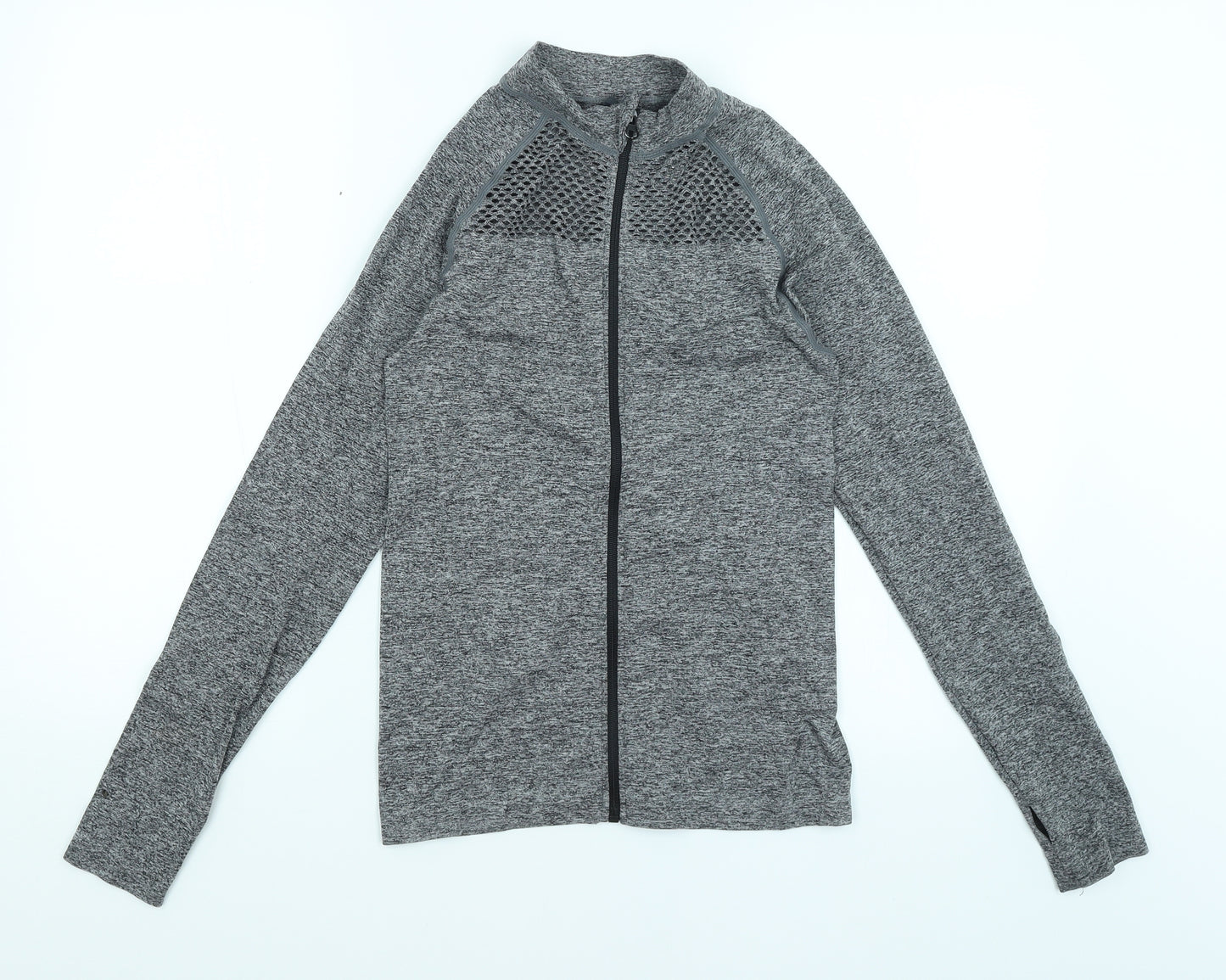 Workout Womens Grey   Full Zip Jumper Size 10