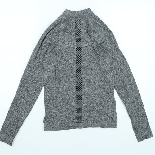 Workout Womens Grey   Full Zip Jumper Size 10