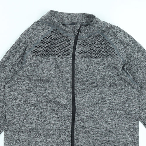 Workout Womens Grey   Full Zip Jumper Size 10
